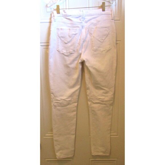 Hudson Jeans White Barbara Super Skinny Ankle Moto Retail $245 NWOT Size 29 - Picture 7 of 11
